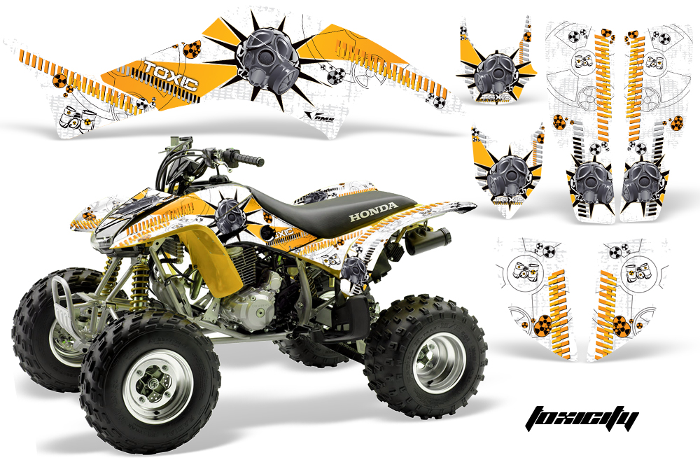 Honda TRX400EX Graphics Kit MUSTARD YELLOW WHITEBG Toxicity JPG